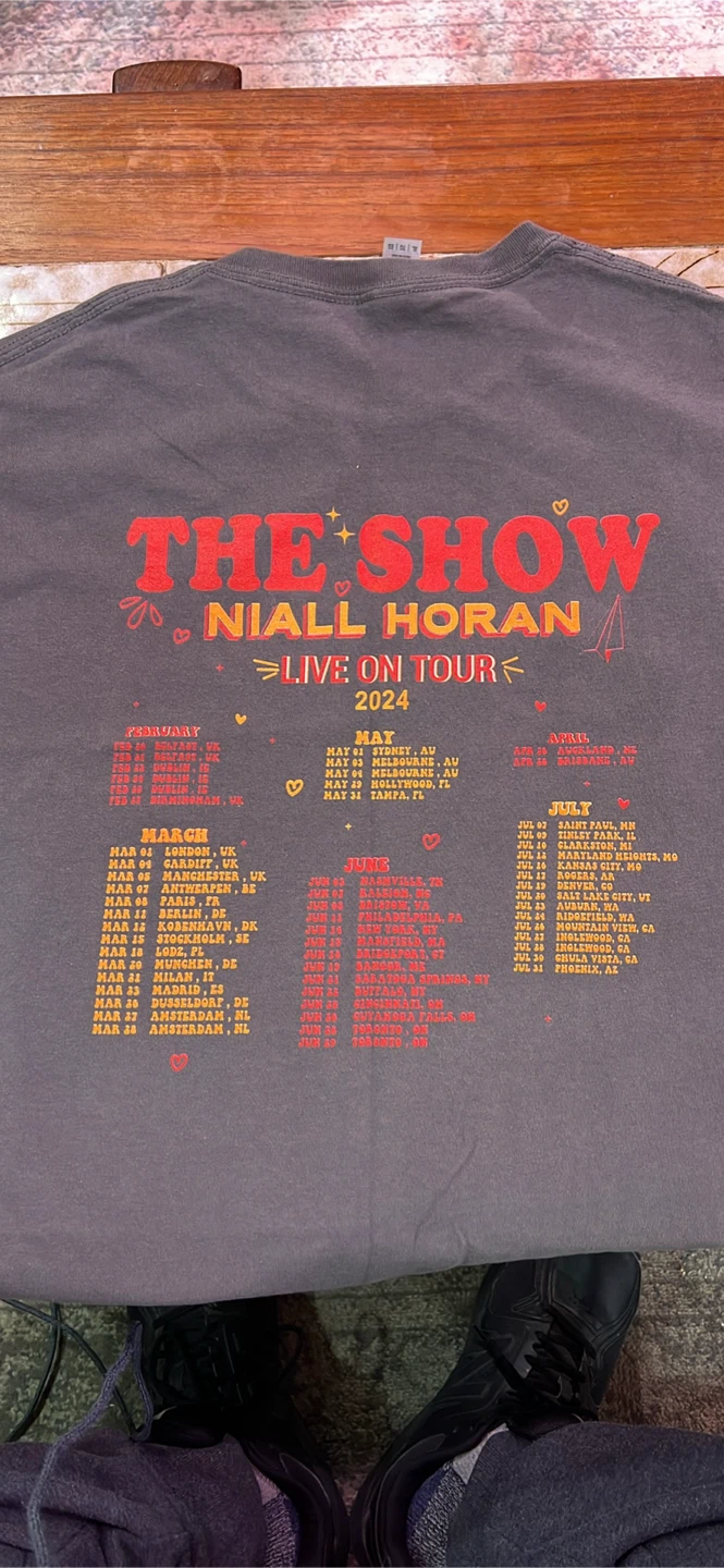 Niall Horan The Show Live On Tour 2024 T-Shirt - photo 2