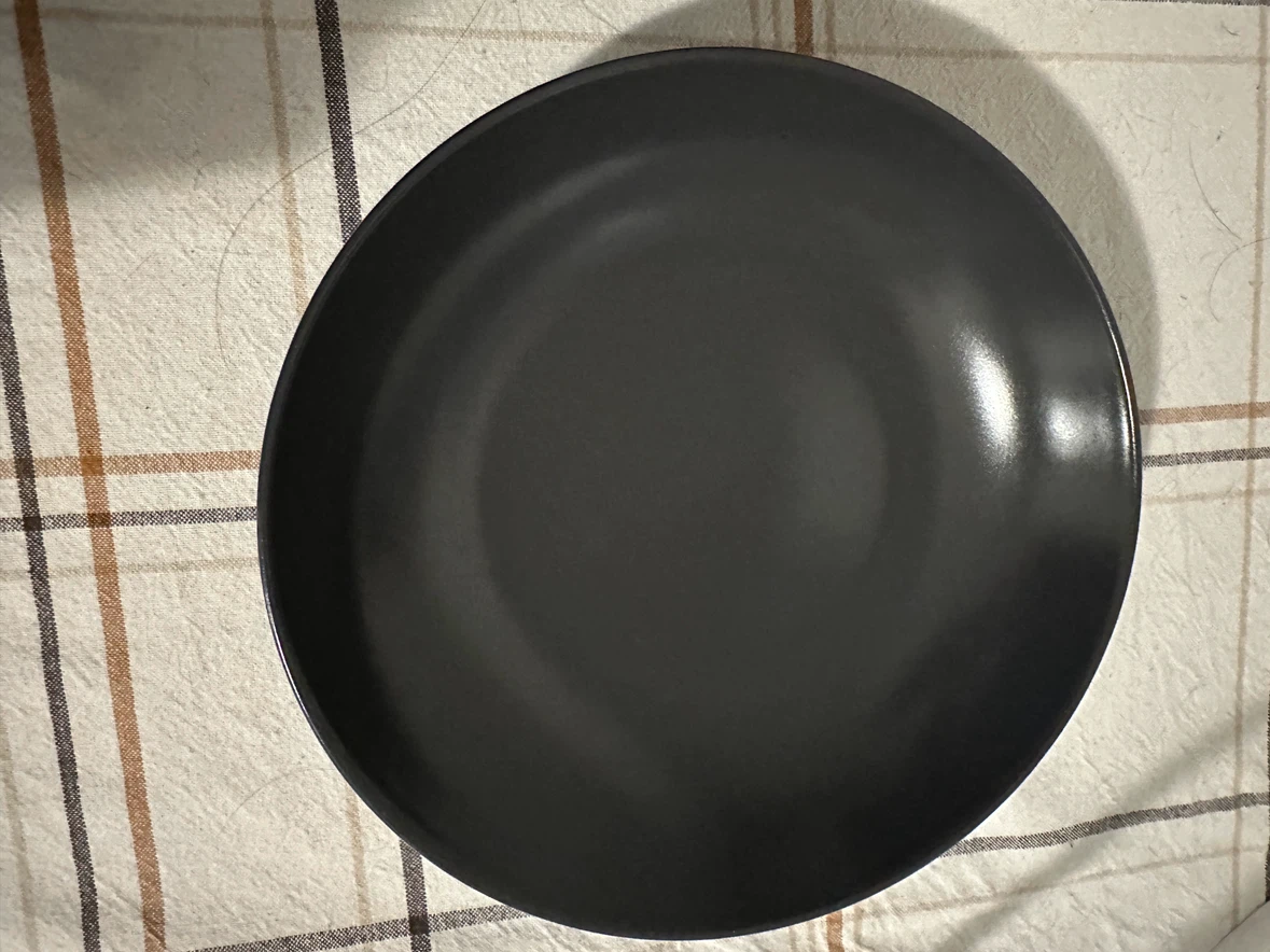 IKEA set of 4 Black Ceramic Dinner Plate
