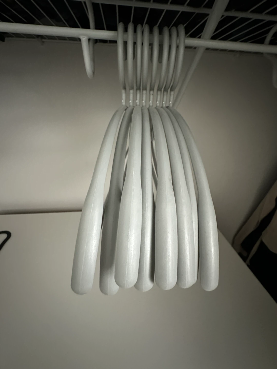 New Set of 10 White Clothes Hangers