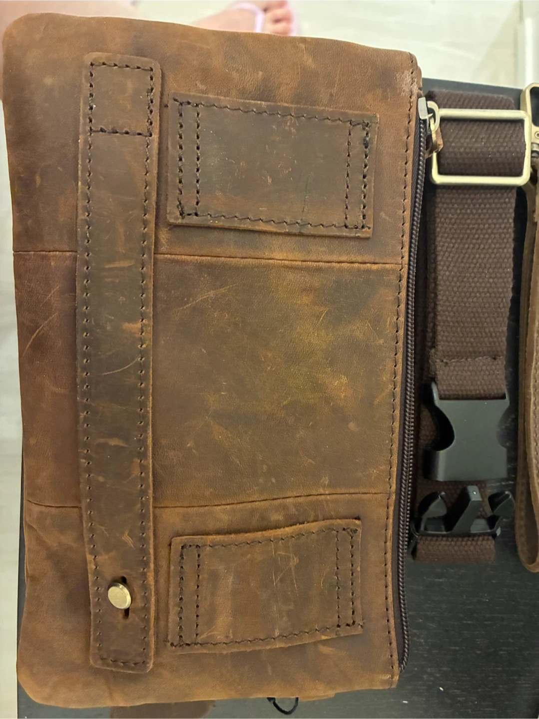 Genuine leather messenger/sling bag - photo 5