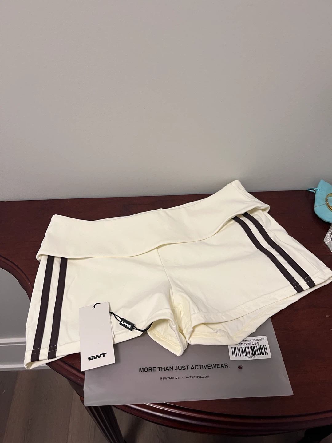 SWT Active Foldover Shorts in Ivory/Bittersweet - photo 2