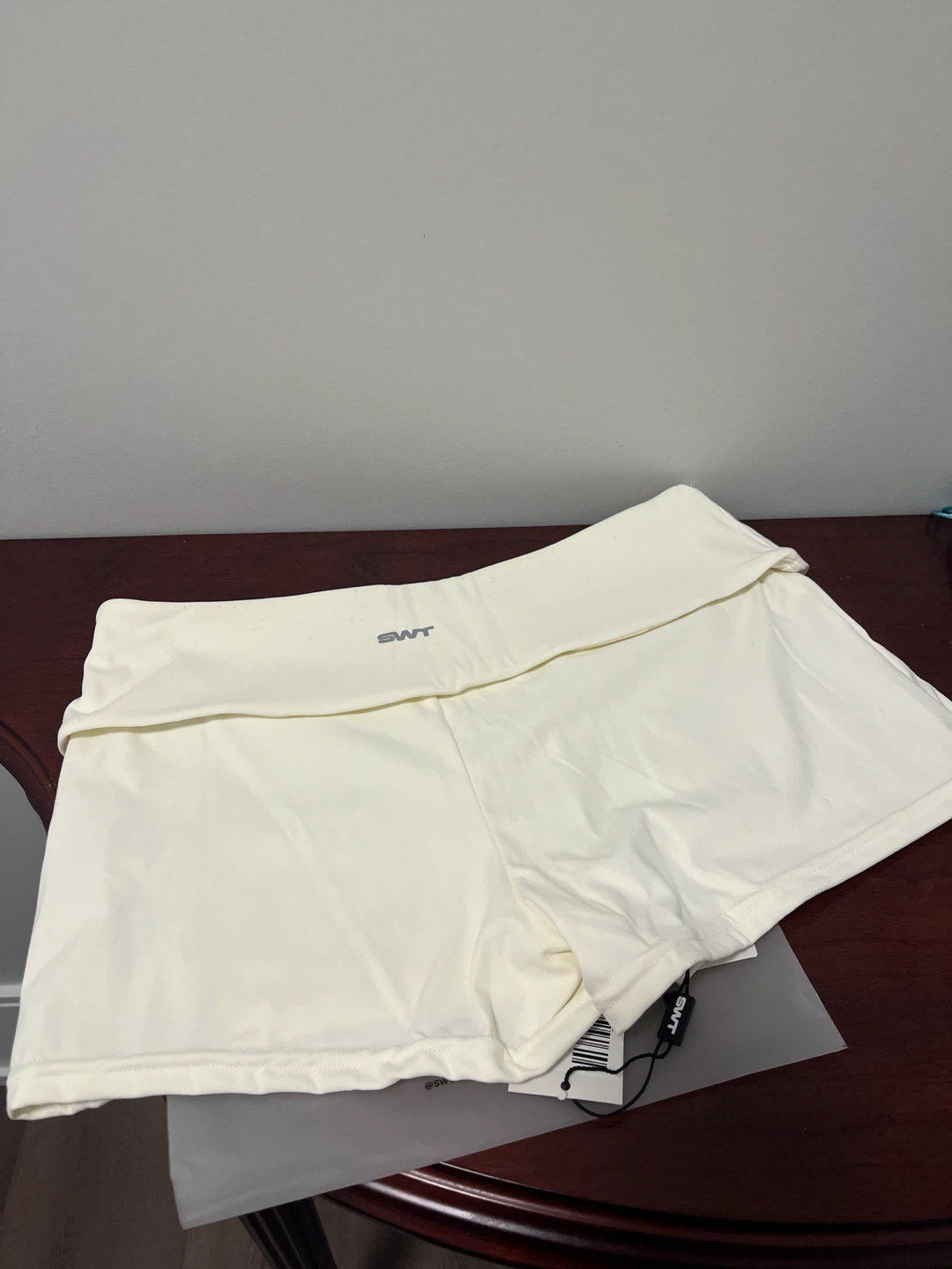 SWT Active Foldover Shorts in Ivory/Bittersweet - photo 3