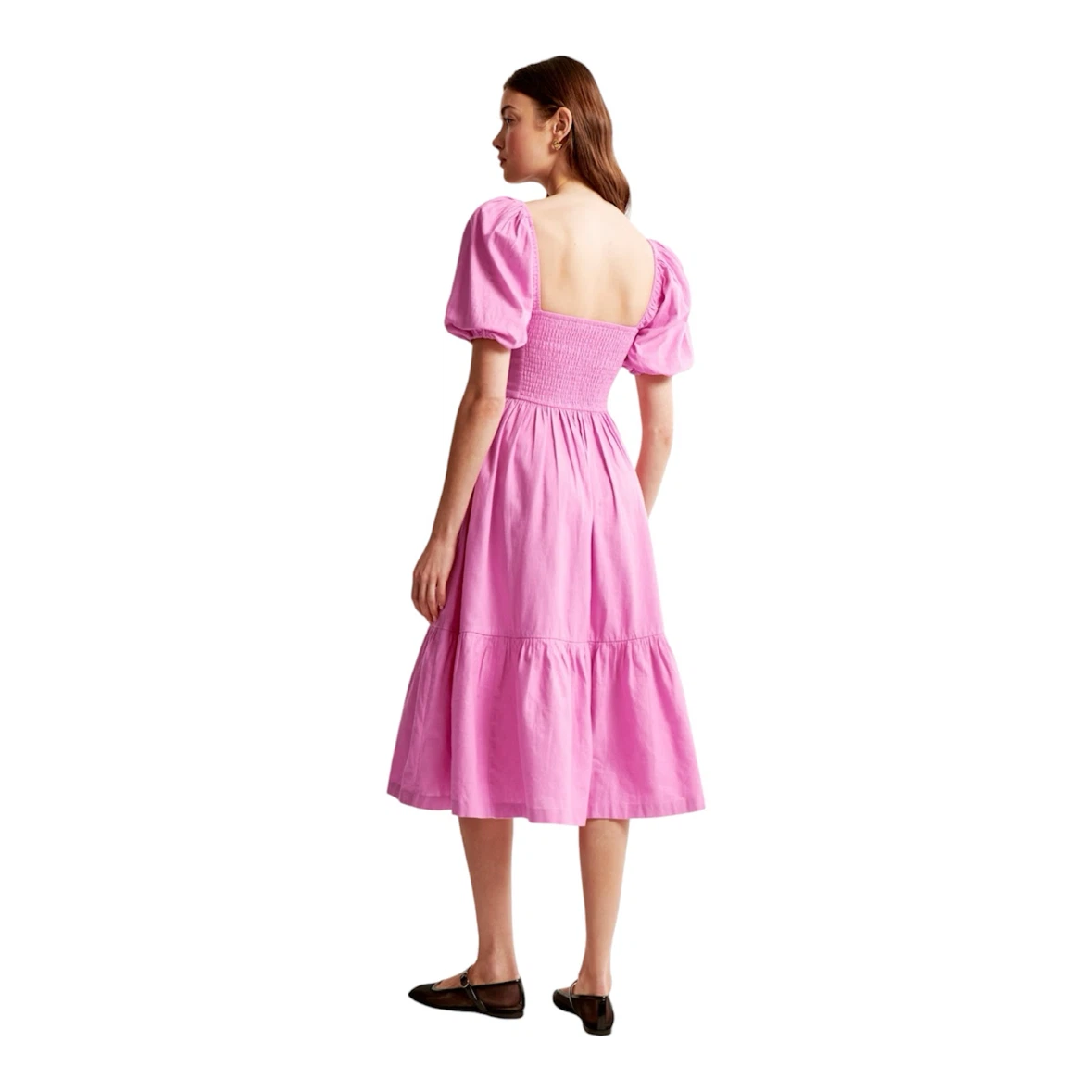 Abercrombie & Fitch Emerson Midi Dress in Pink Size S - photo 2
