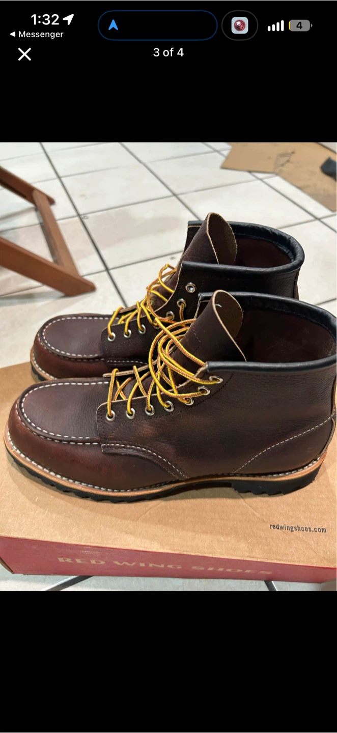 Red Wing Moc Toe Boots brair oil slick