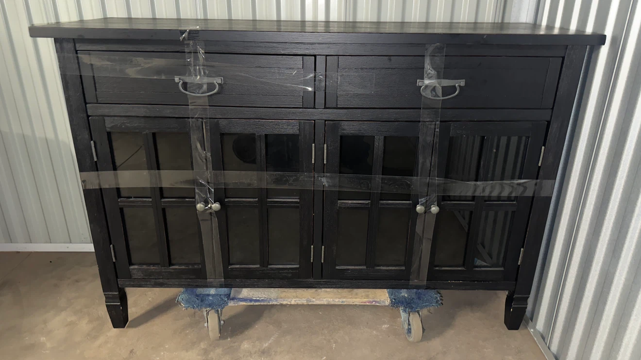 Pier 1 Black Wood Buffet Cabinet