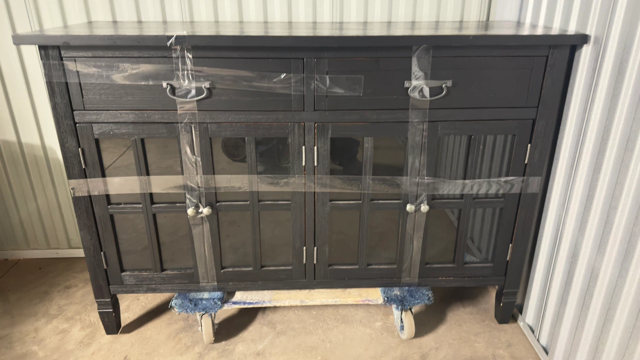 Pier 1 Black Wood Buffet Cabinet - photo 2