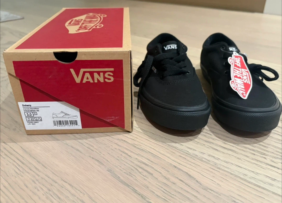 Vans Doheny Youth Black/Black Shoes Size 3 - photo 3