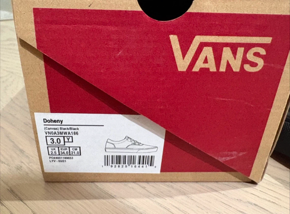 Vans Doheny Youth Black/Black Shoes Size 3 - photo 5