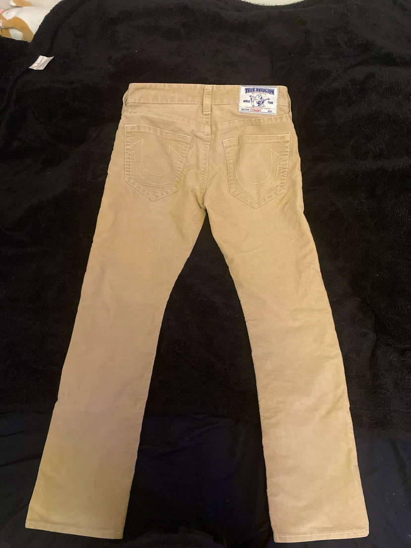 True Religion Tan Corduroy Straight Pants