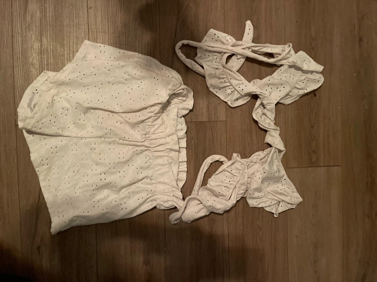 White Eyelet Two-Piece Set