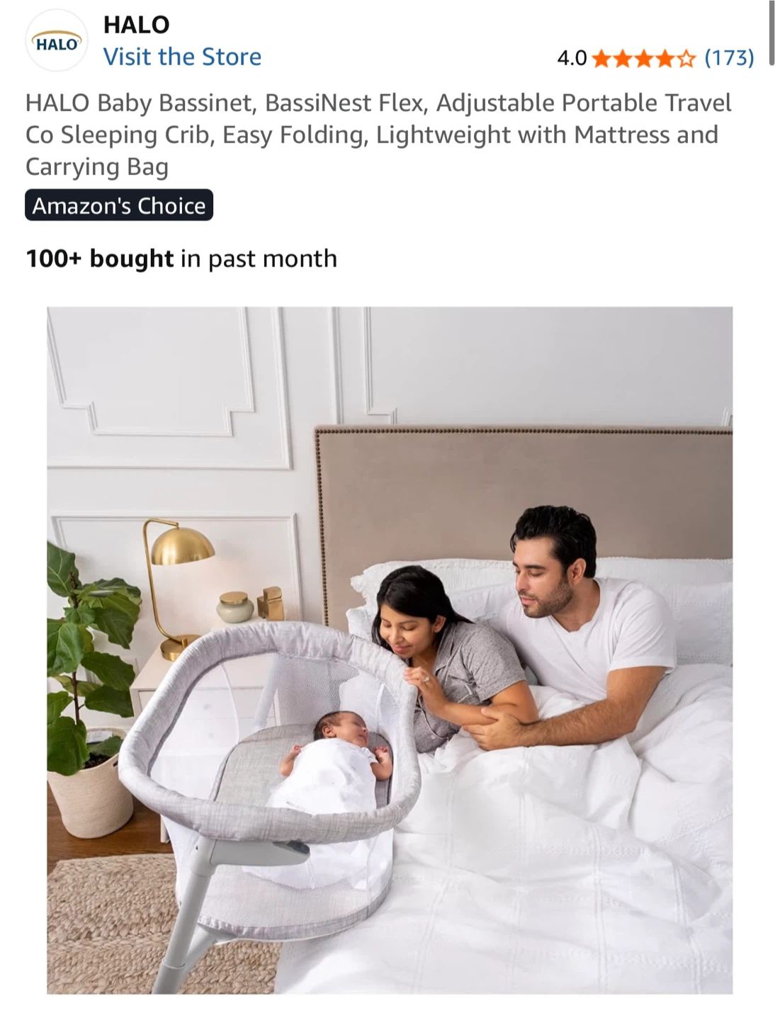 HALO BassiNest Flex Portable Bassinet