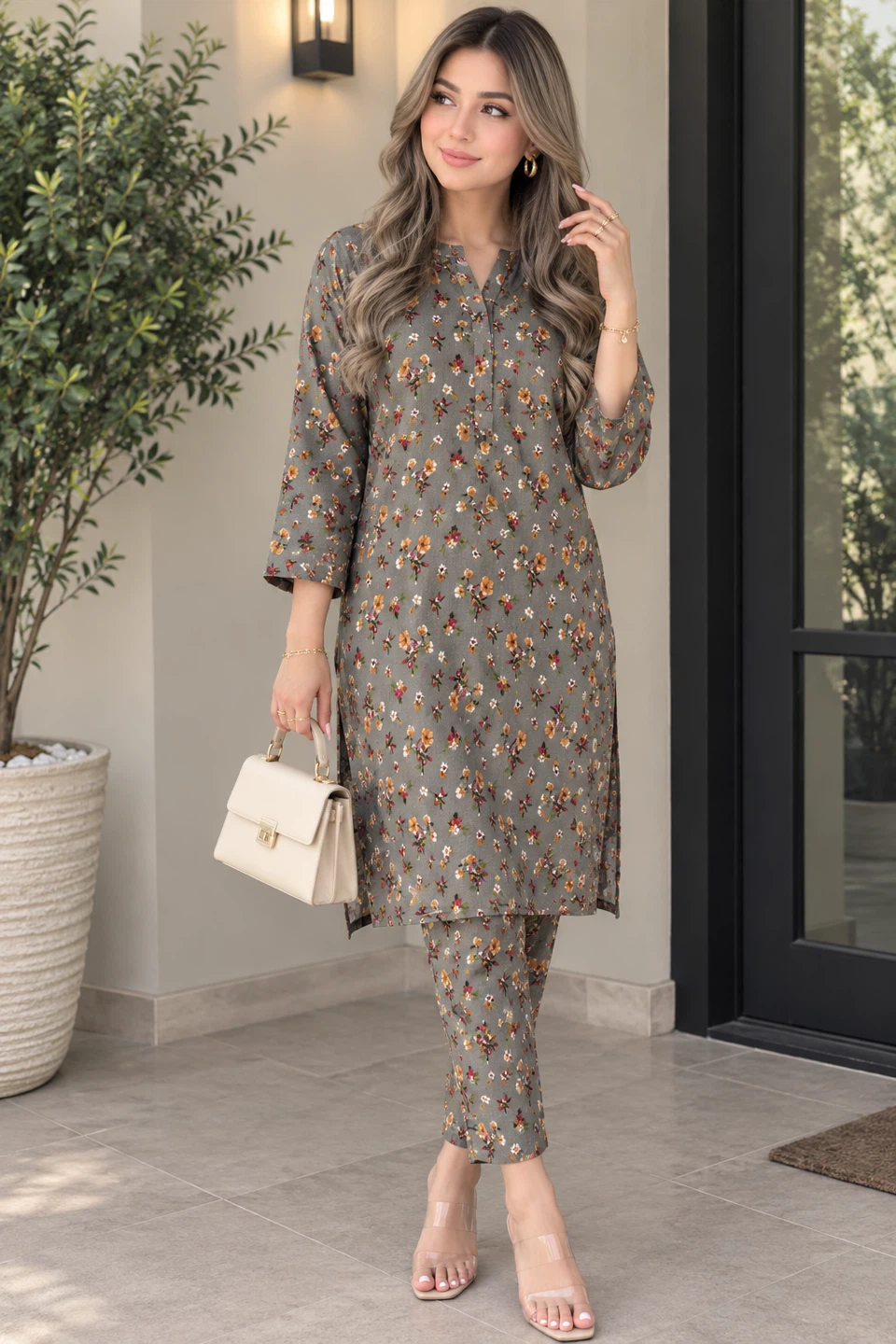 Malai Lawn Kurta and Trouser Set - photo 3