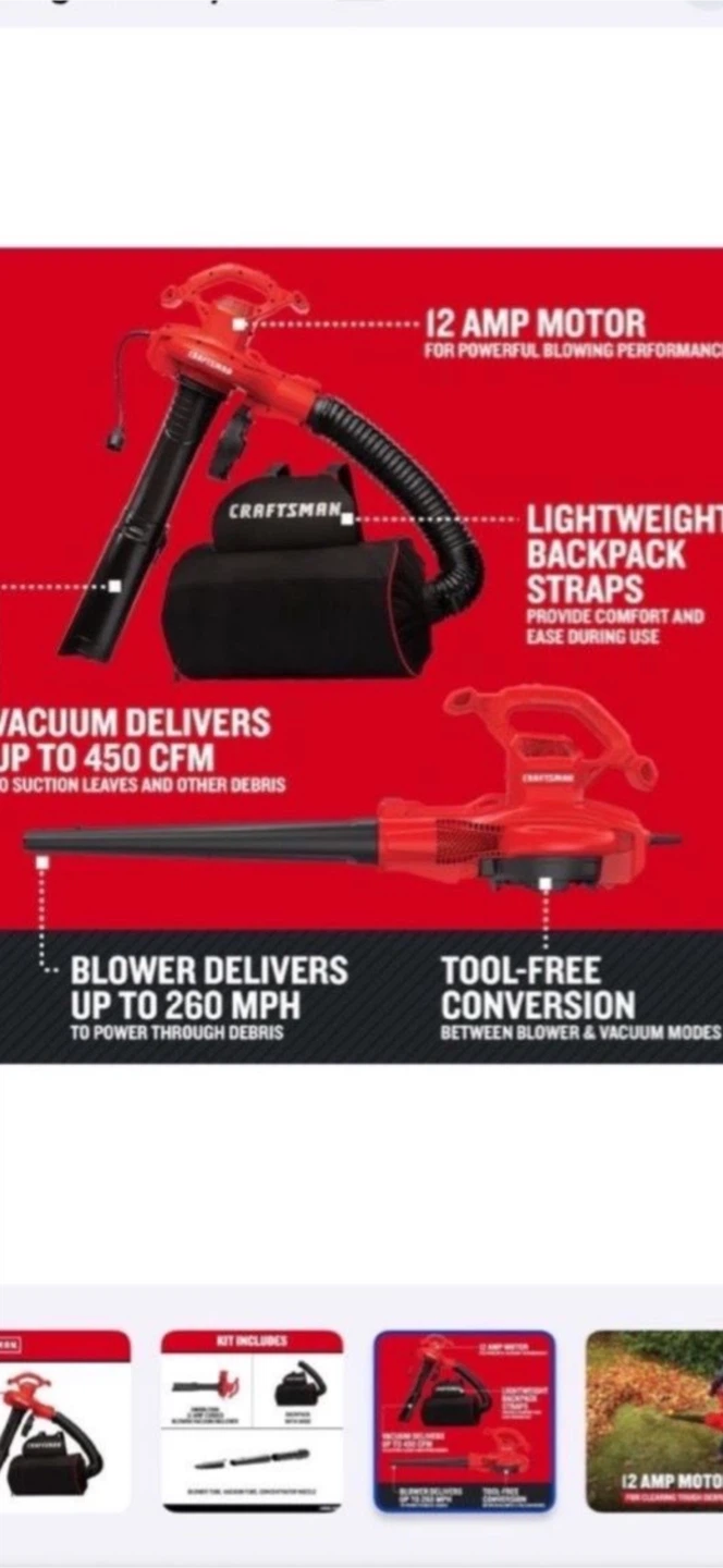 Leaf blower with vacuum - photo 4