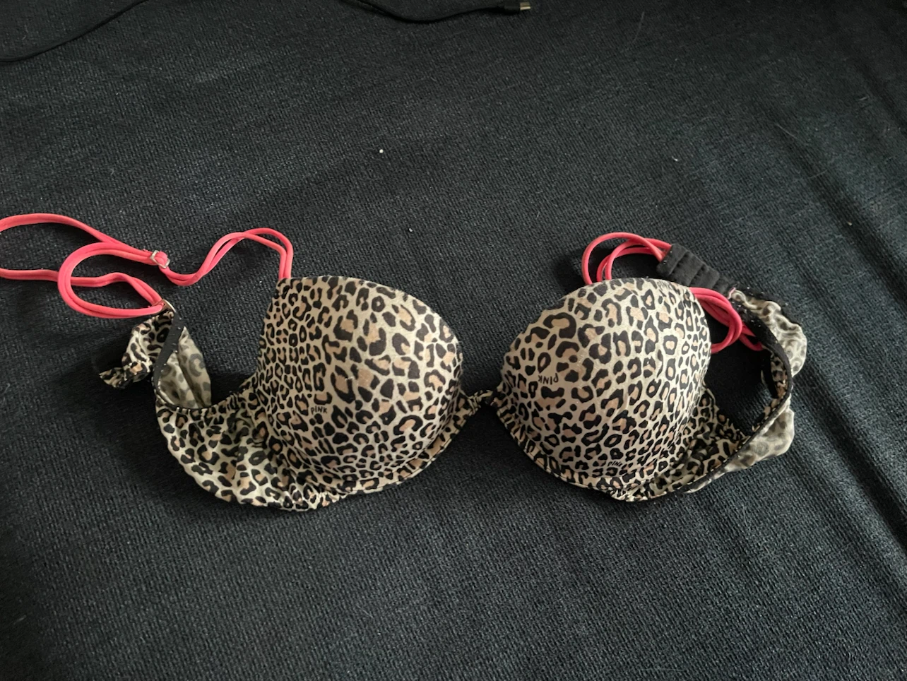 PINK Leopard Print Bra