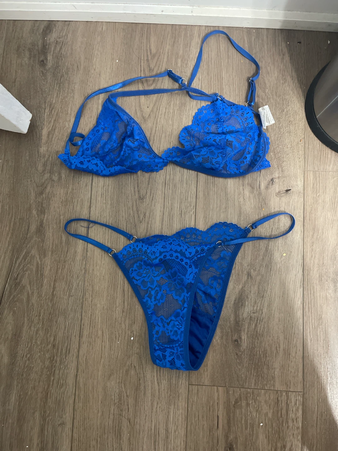 Blue Lace Lingerie Set