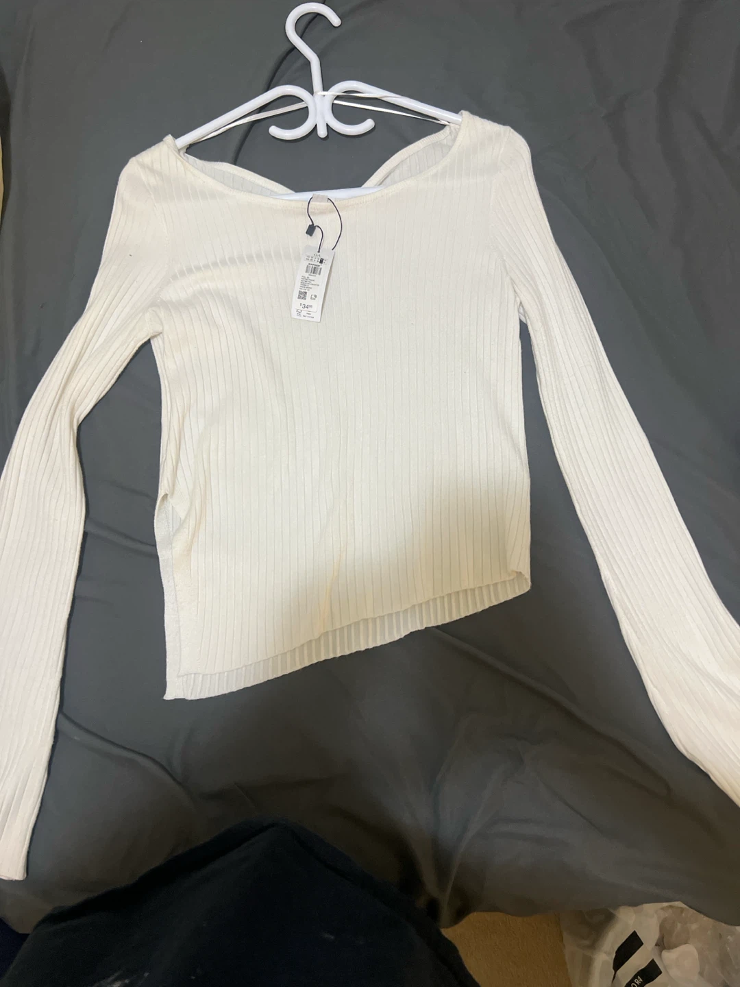 Garage Asymmetric Bodycon Sweater, Size Large.