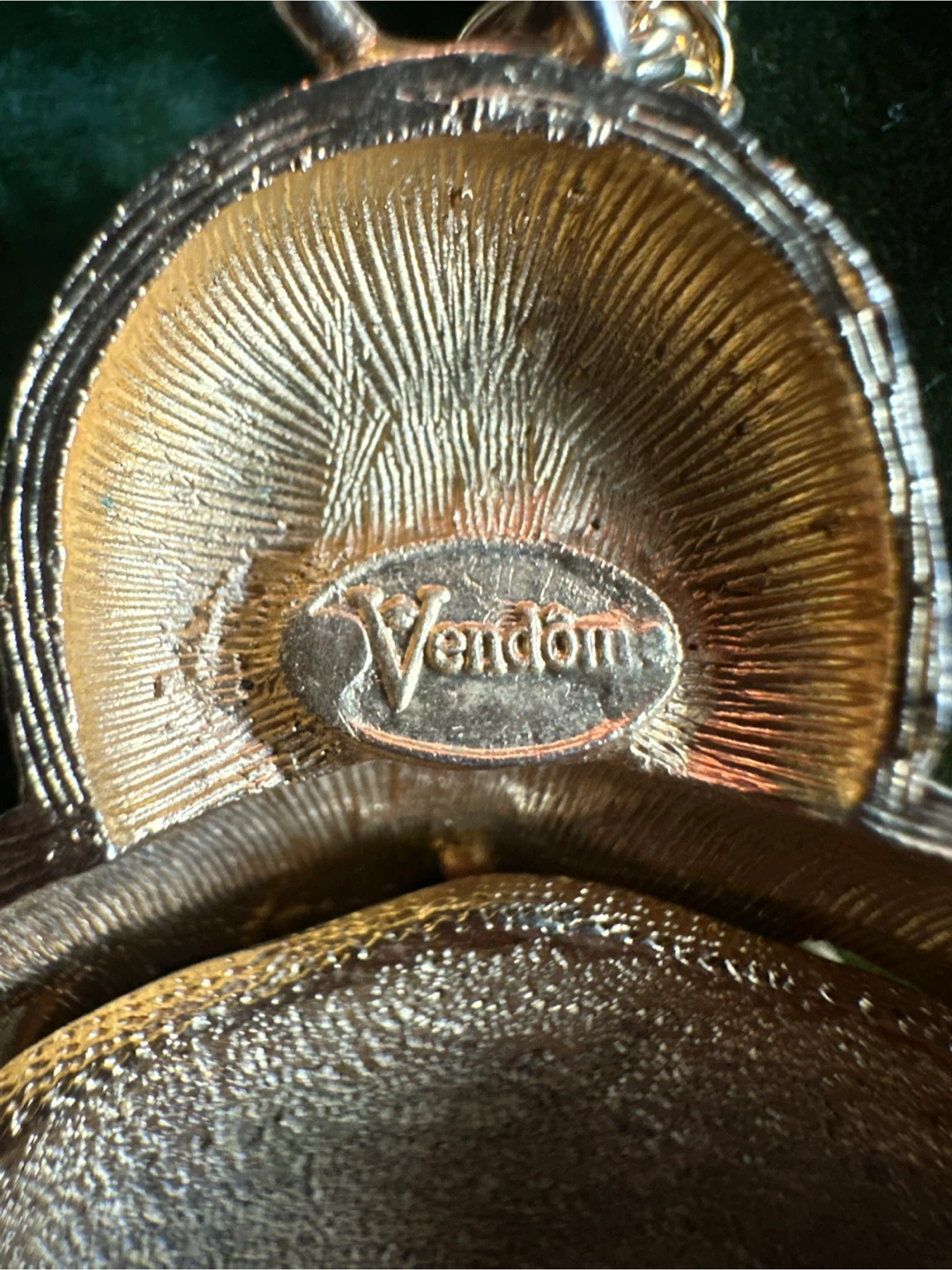 Vintage Vendôme Gold Tone Mask Pendant Necklace - photo 4