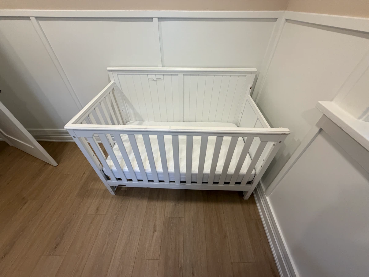 White Wooden Baby Crib - photo 4