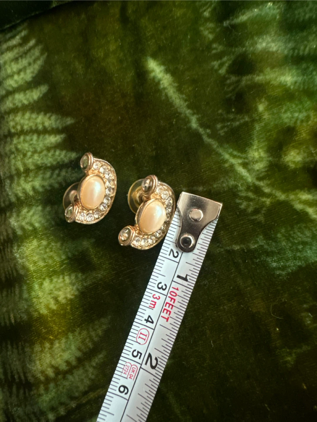 Richelieu vintage faux pearl and rhinestone earrings - photo 5