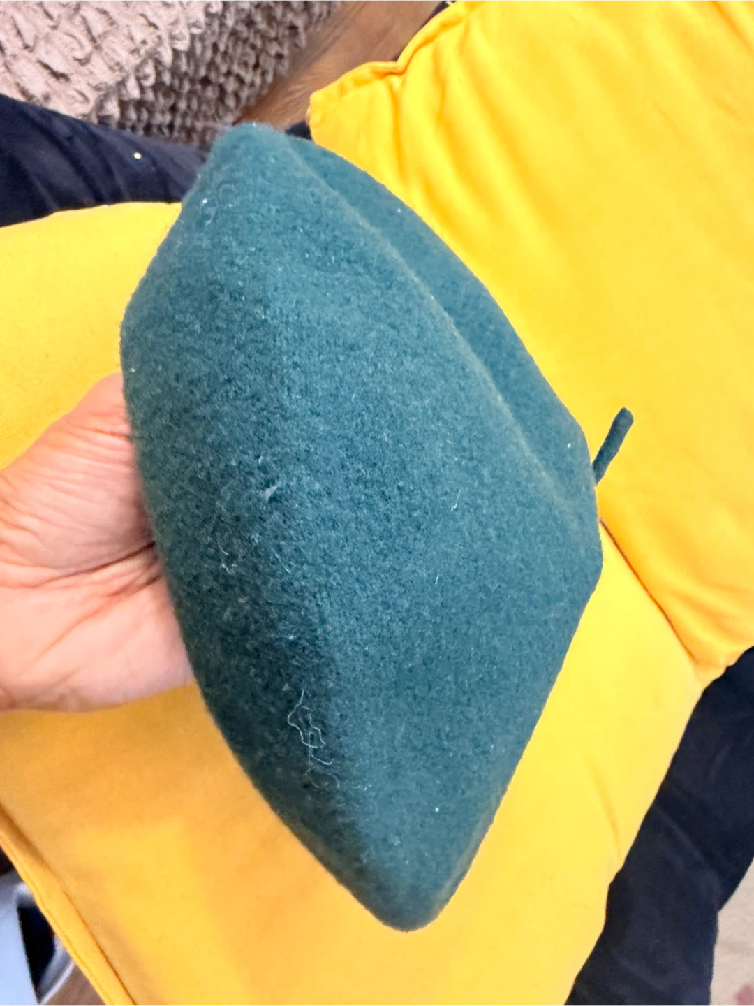 Dark Green Wool Basque Beret - photo 4