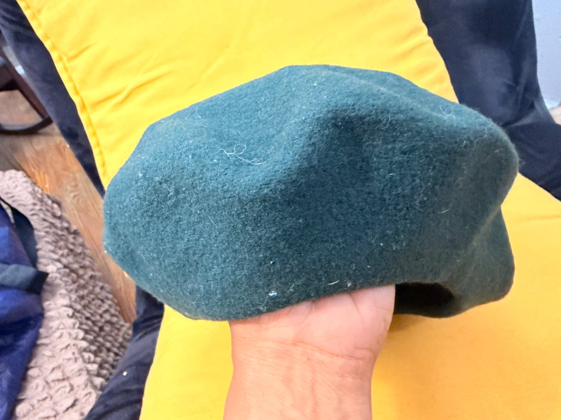 Dark Green Wool Basque Beret - photo 5