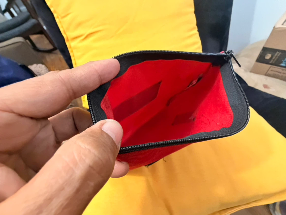 Red Zippered Utility Pouch