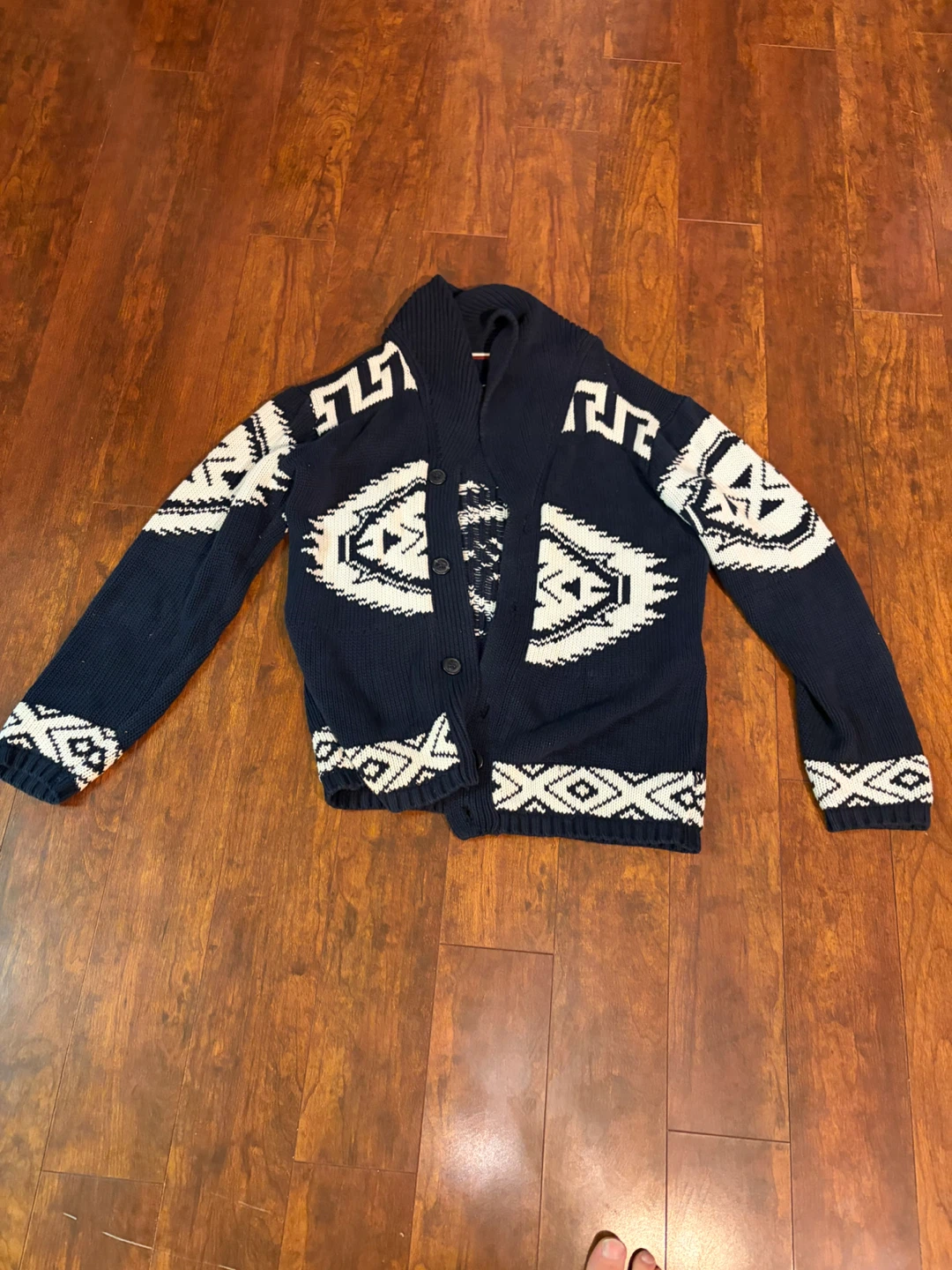 Lindbergh Men's Navy Shawl Collar Cardigan