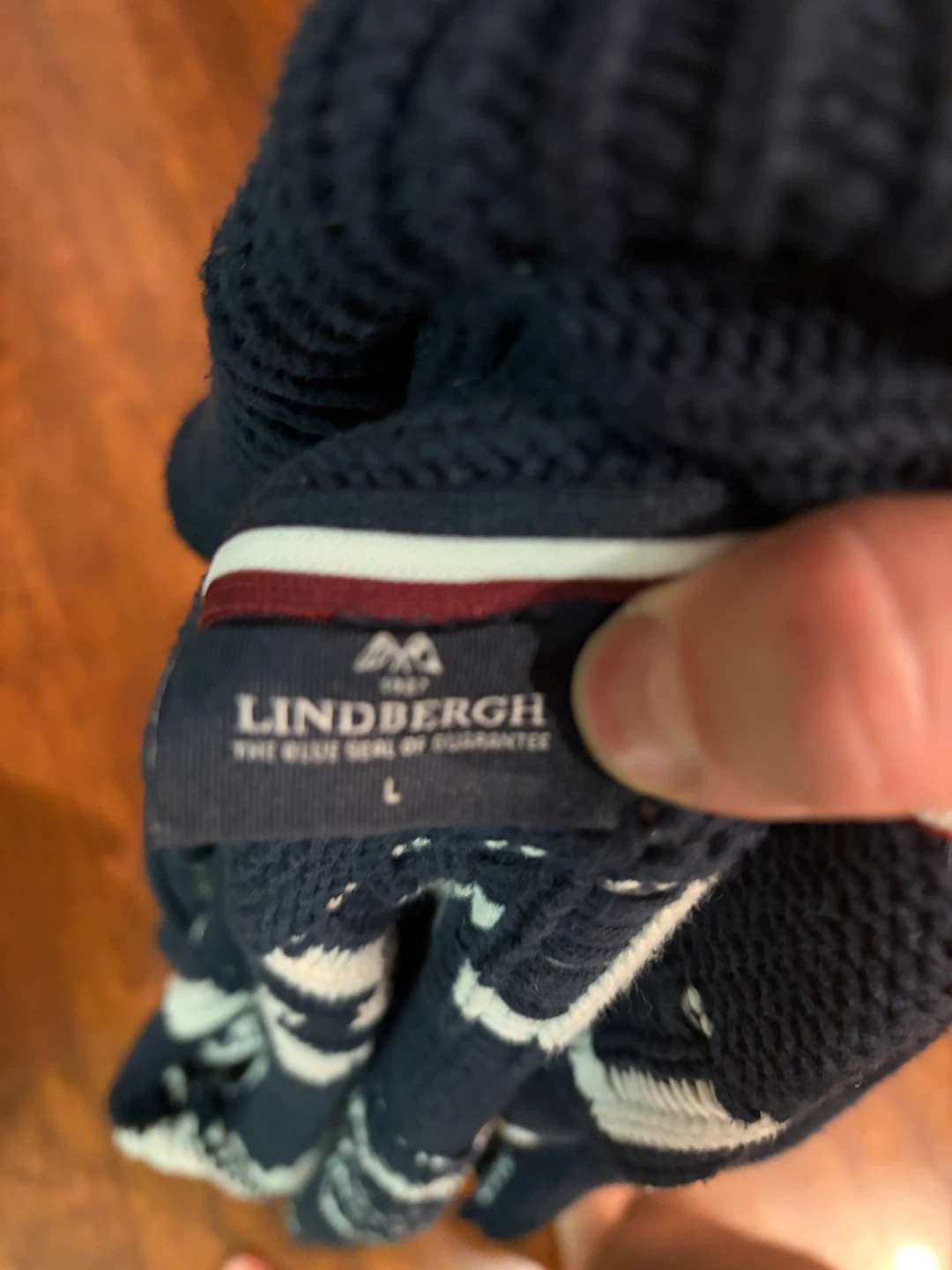 Lindbergh Men's Navy Shawl Collar Cardigan - photo 3