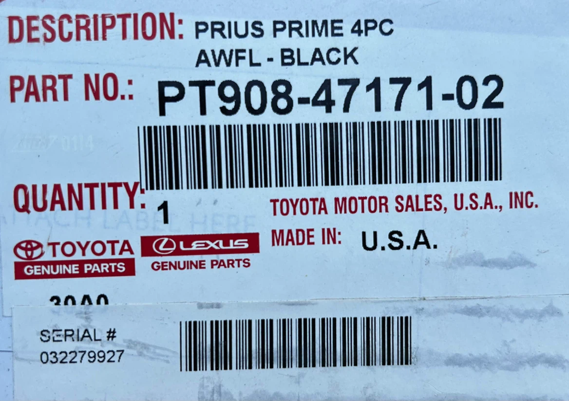 Genuine Toyota Prius Prime All-Weather Floor Liners - photo 2