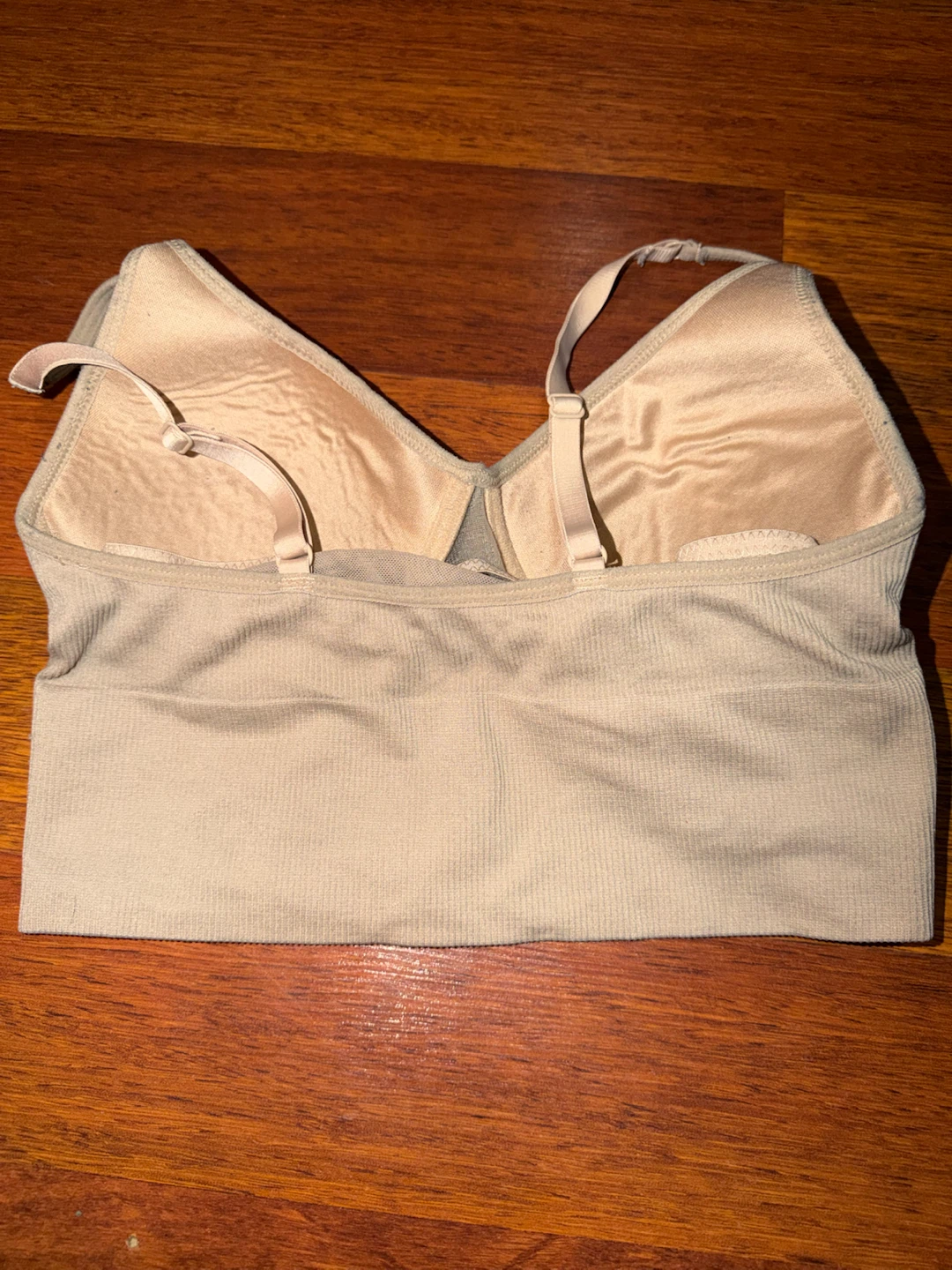 Ribbed Bralette Crop Top Tan - photo 2