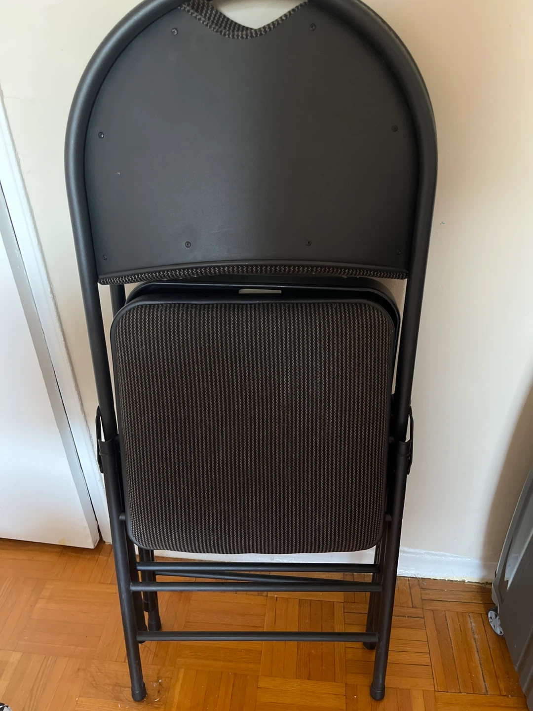 Black Fabric Folding Chair - 4 pcs $20