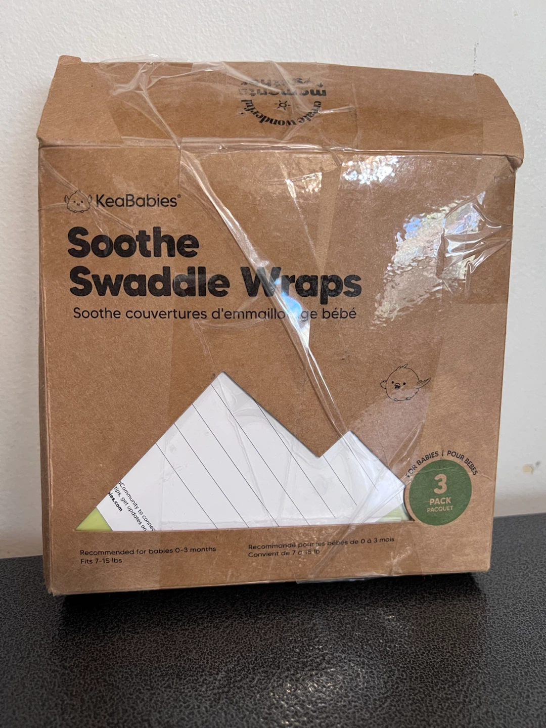 👶 KeaBabies Soothe Swaddle Wraps – Brand New 3-Pack