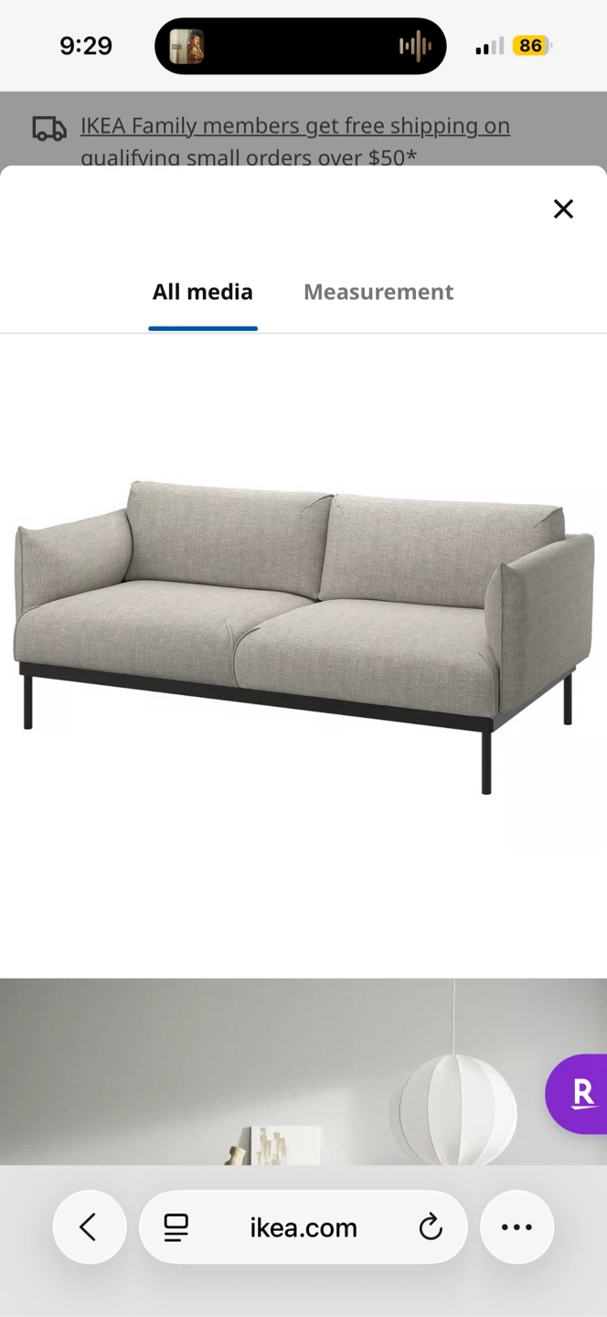 IKEA ÄPPLARYD Loveseat with couch cover