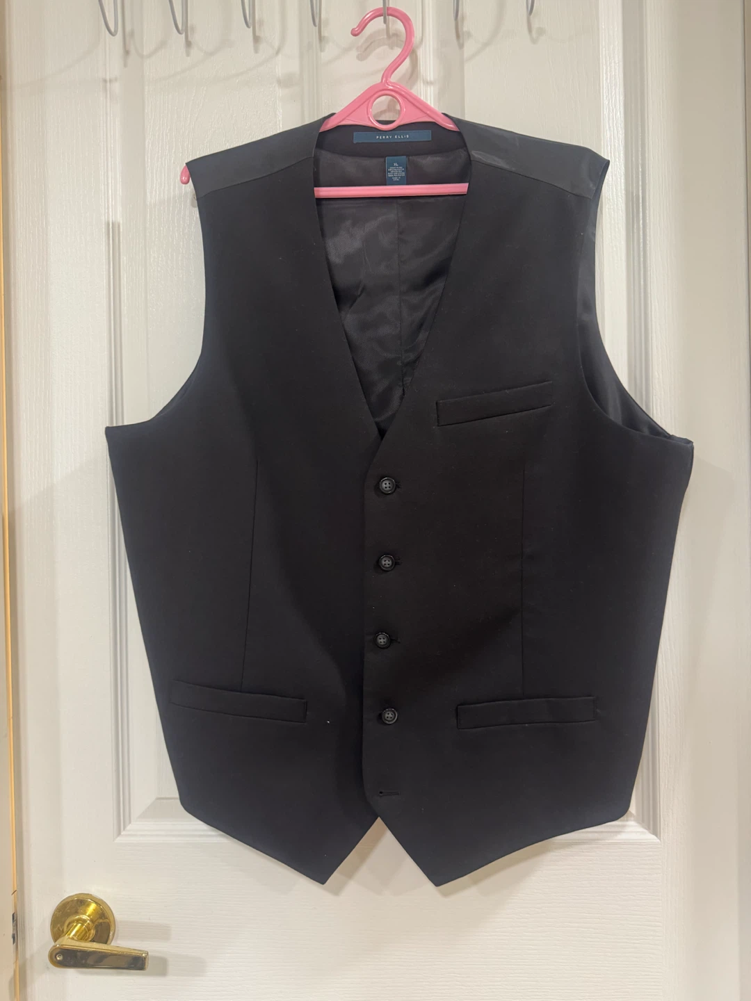 Perry Ellis Men's Black Vest - Size XL