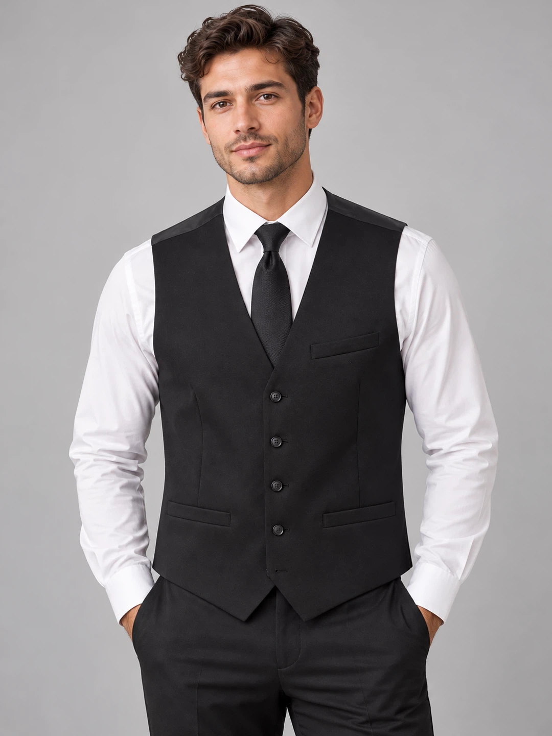 Perry Ellis Men's Black Vest - Size XL - photo 2