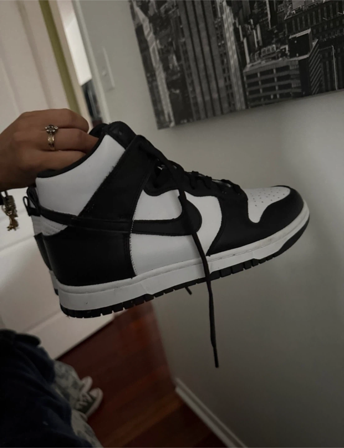 Nike Dunk High Black and White - photo 2