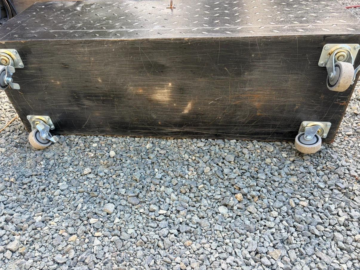 Large Black Metal Tool Chest with Decorative Emblems - photo 3