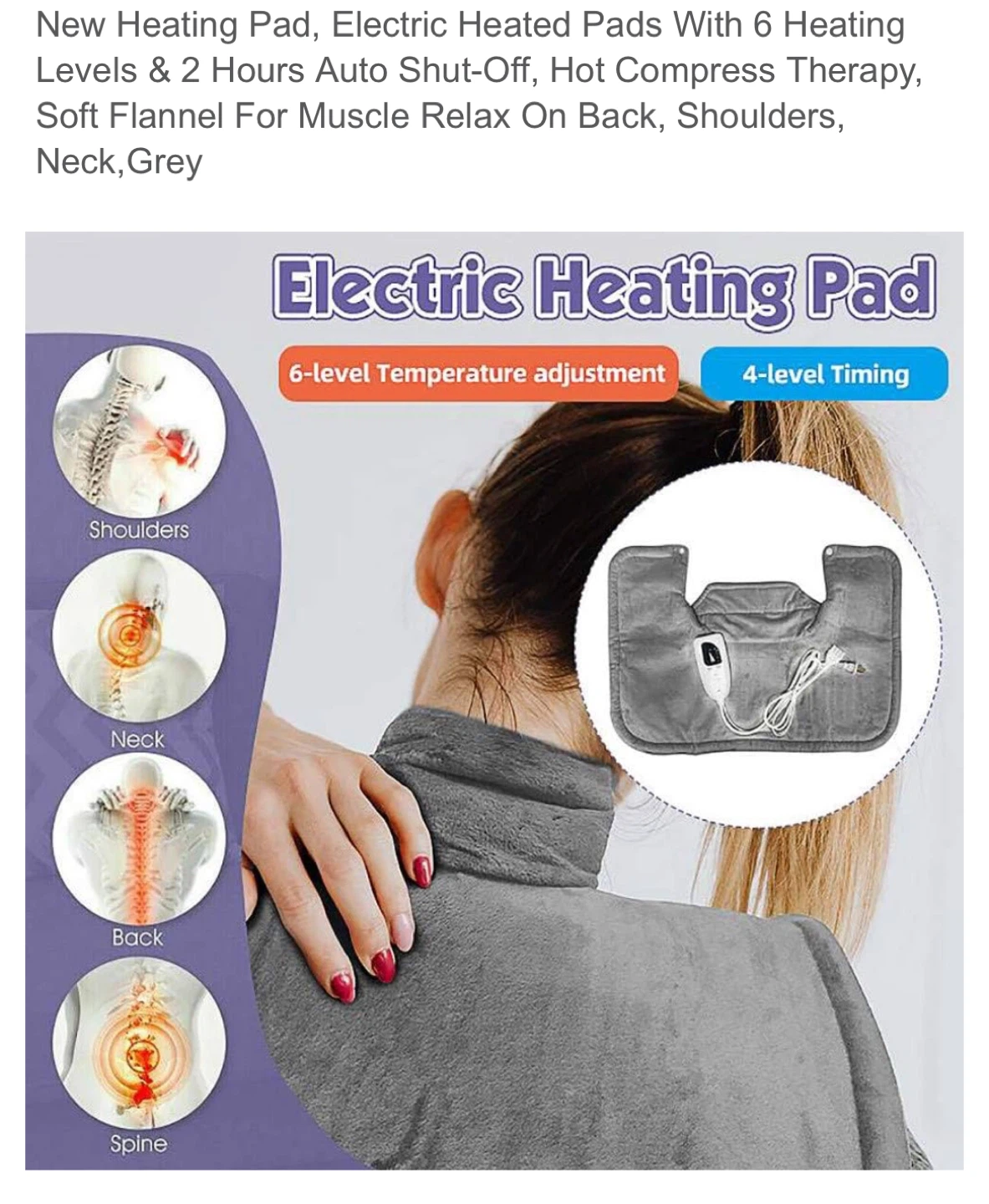 Electric Heating Pad for Neck and Shoulders
