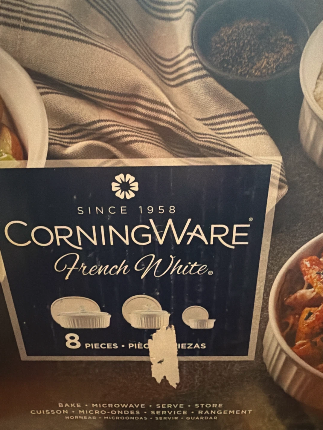CorningWare French White 8-Piece Set
