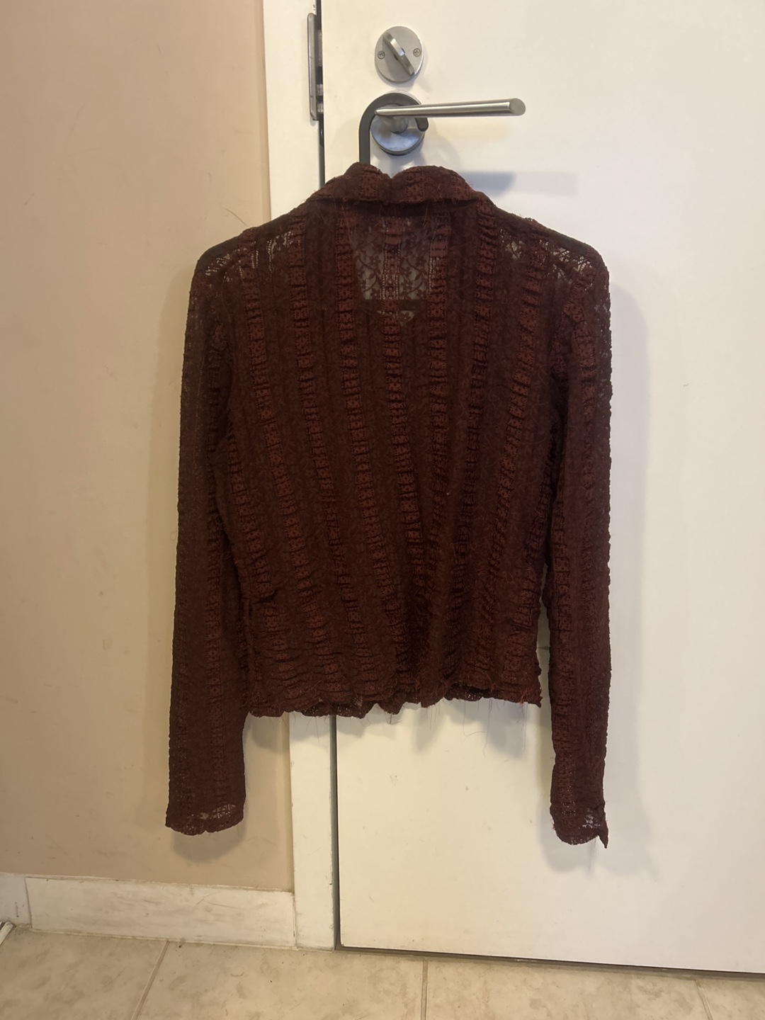 Garage Burgundy Lace Button-Down Shirt - photo 2