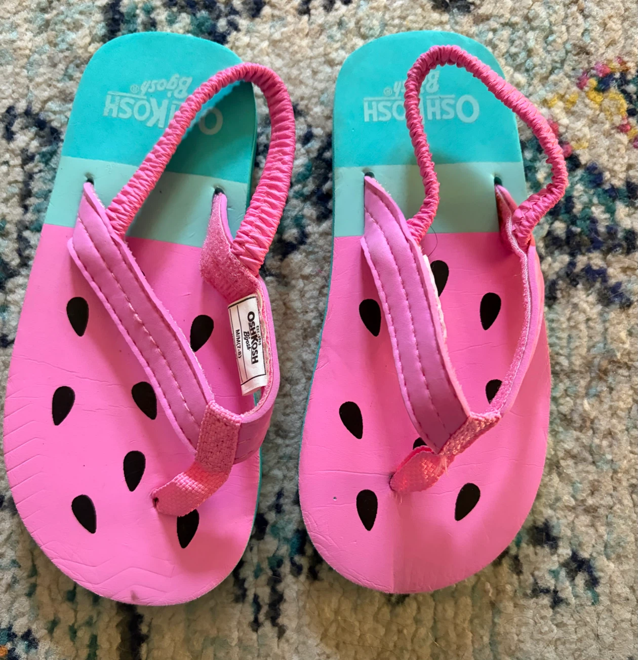 OshKosh B'gosh Watermelon Sandals - Size M (7-8)