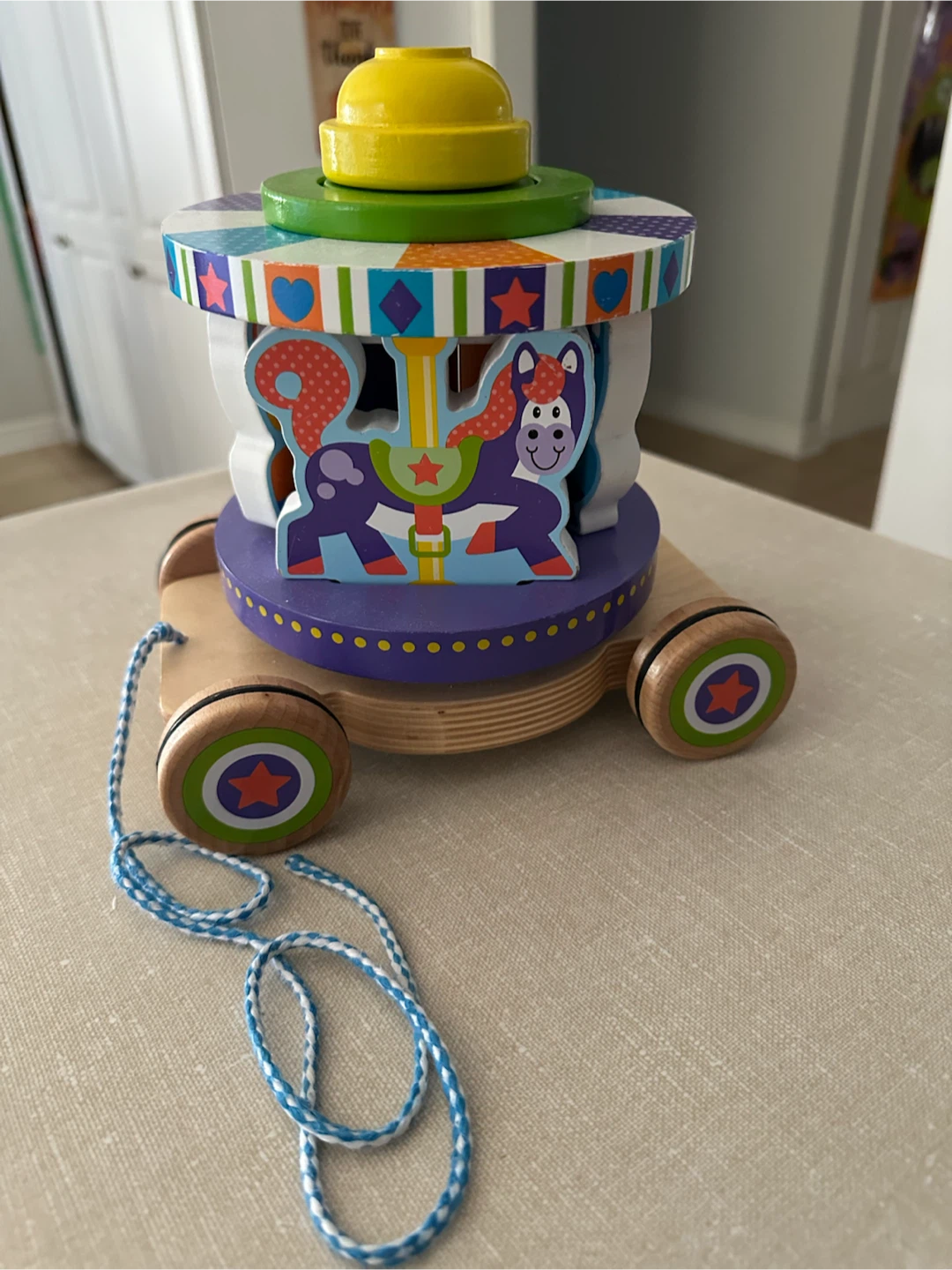 Wooden Carousel Pull Toy Melissa & Doug
