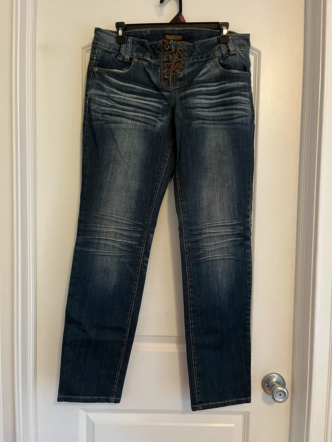 ZD Dark Wash Lace-Up Jeans Size 13 - photo 2