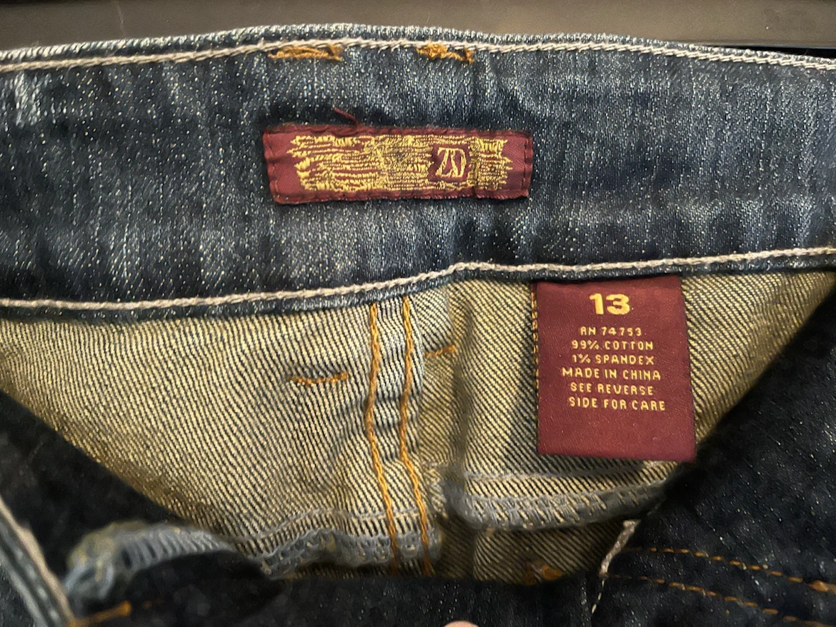 ZD Dark Wash Lace-Up Jeans Size 13 - photo 3