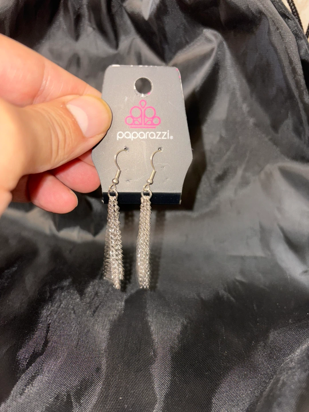 Paparazzi Silver Chain Dangle Earrings