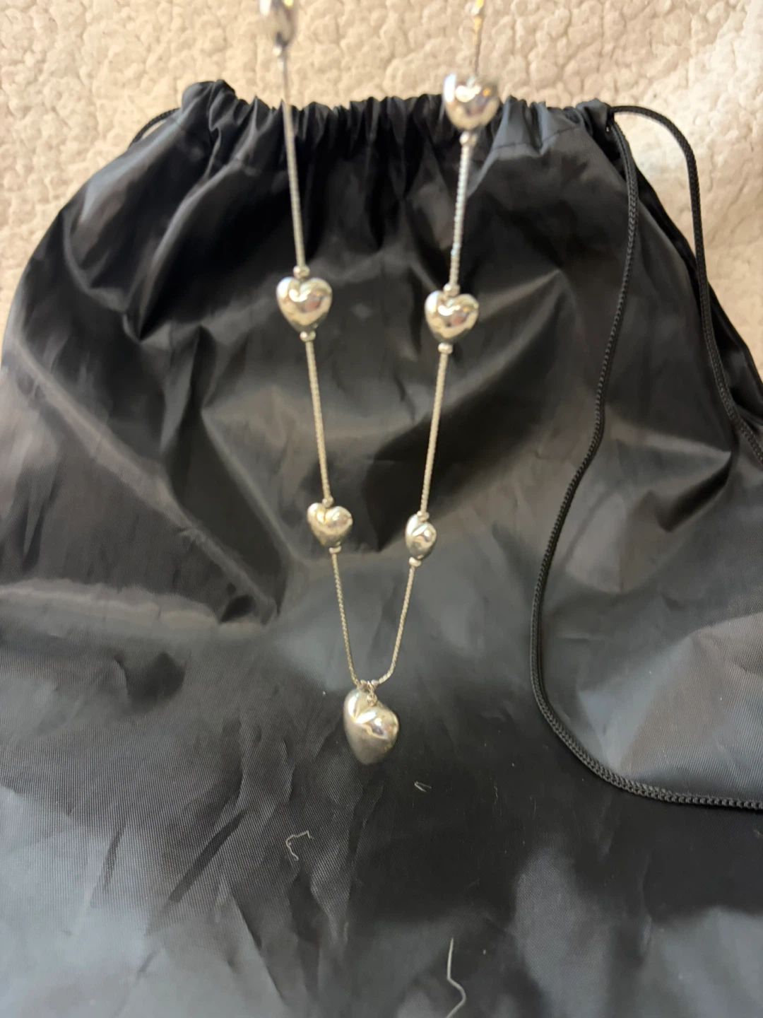 Silver-Tone Heart Charm Necklace - photo 3