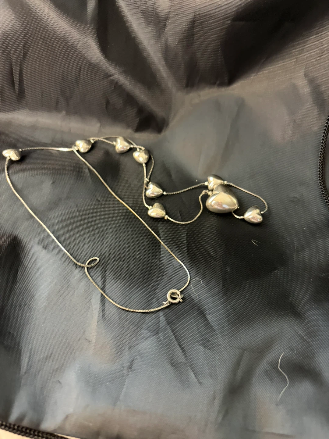 Silver-Tone Heart Charm Necklace - photo 5