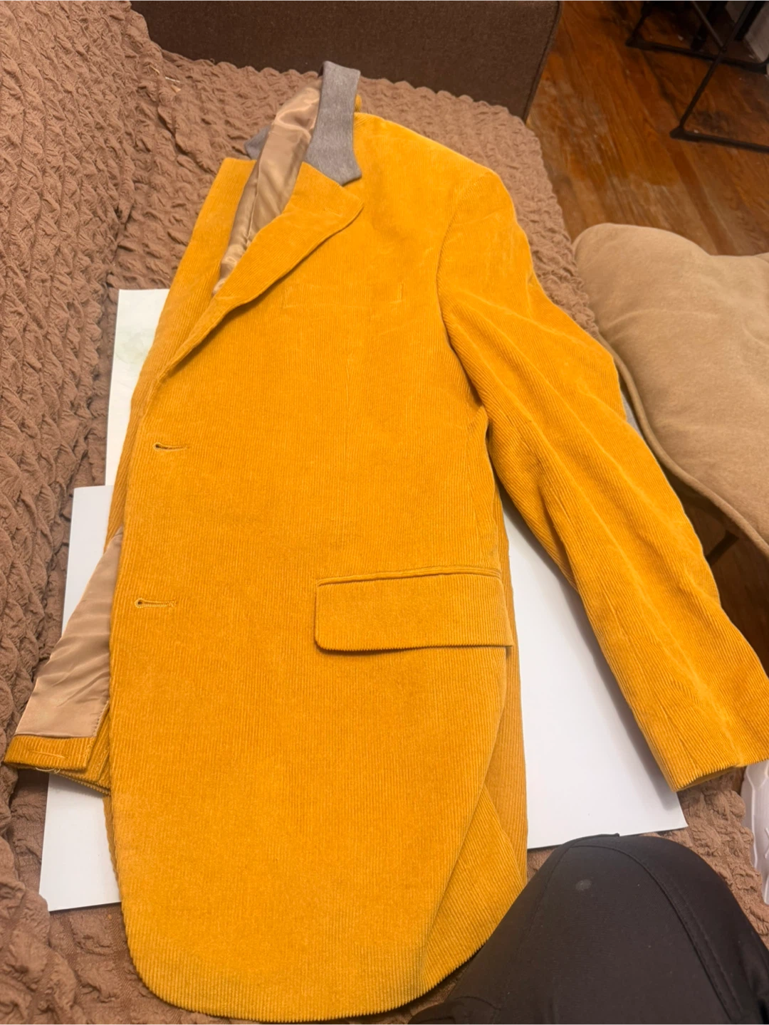 Yellow Corduroy Blazer - photo 3