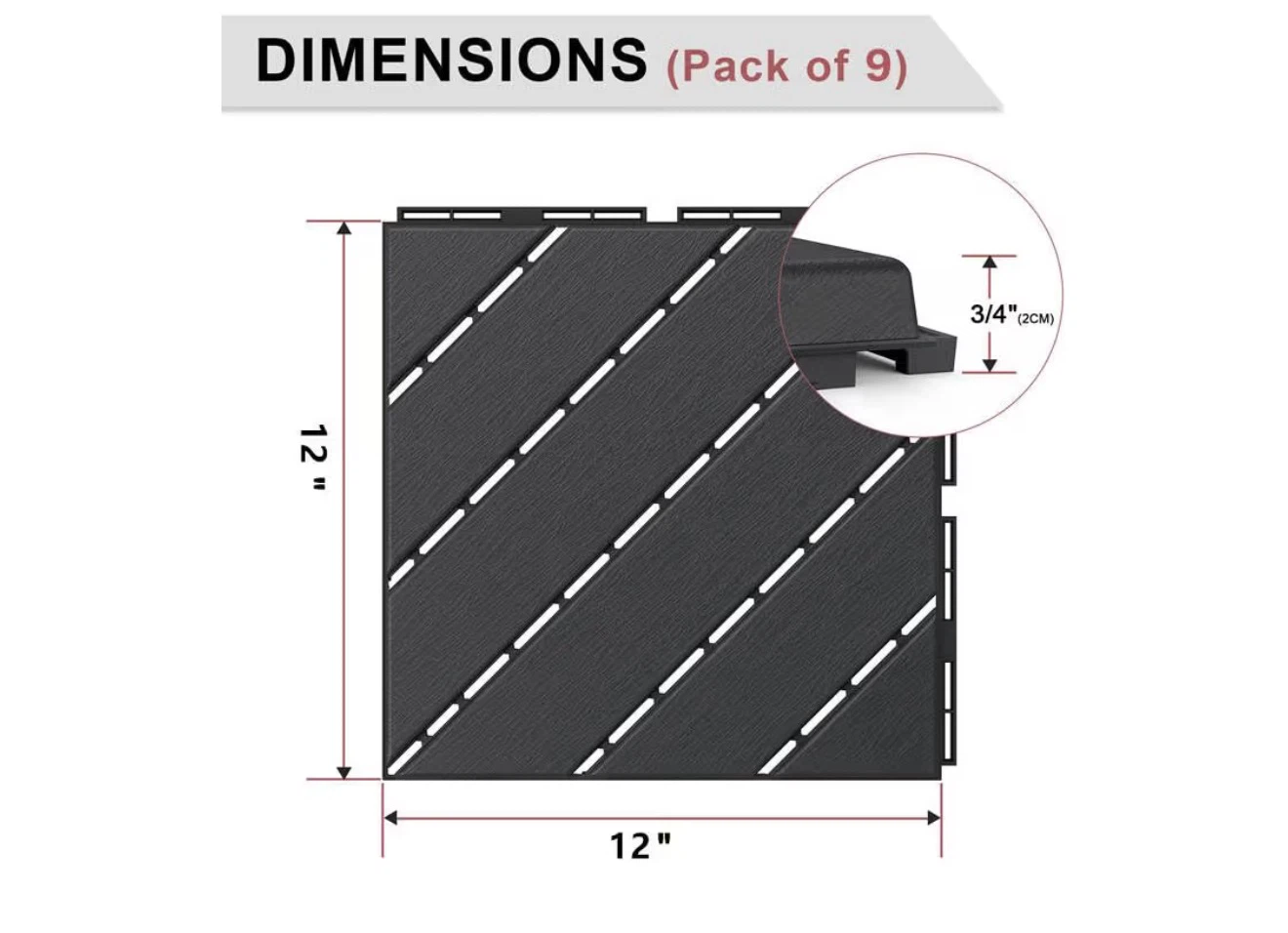 VANCASTLE Interlocking Deck Tiles 34 pieces - photo 4