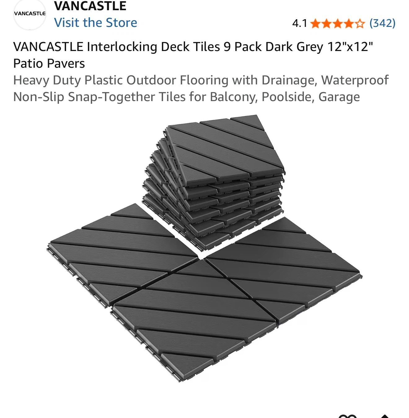 VANCASTLE Interlocking Deck Tiles 34 pieces - photo 5